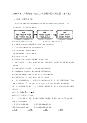 2023学年八年级道德与法治上学期期末综合测试题（含答案）.docx