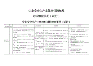 2023企业安全主体责任清单及对标检查手册（16页）.docx