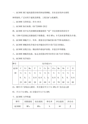 Q1300E冶炼方法Q1300E力学、机械性能.docx