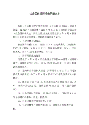 社会团体清算审计报告范本.docx