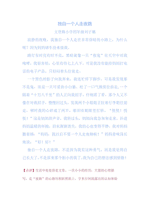 独自一个人走夜路.docx