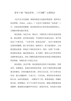 青年干部“闻过若何三字为解”心得体会.docx