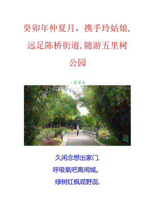 癸卯年仲夏月携手玲姑娘远足陈桥街道随游五里树公园.docx