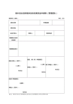 鼓补创业创新载体加快发展奖励申请表(管理团队).docx