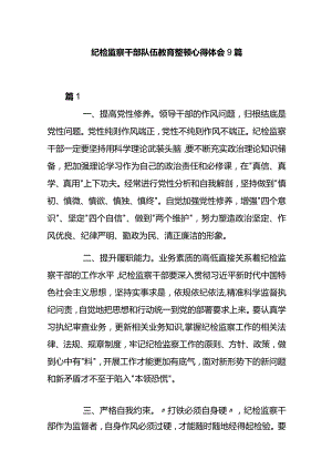 纪检监察干部队伍教育整顿心得体会9篇.docx