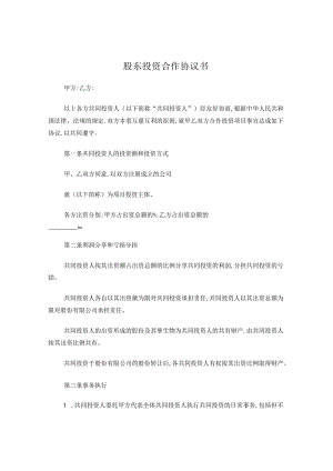 股东投资合作协议书.docx