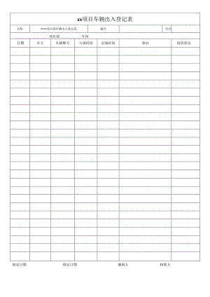 车辆出入登记表(样表).docx