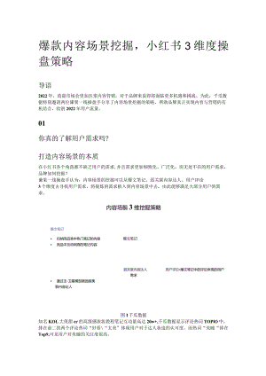 爆款内容场景挖掘小红书3维度操盘策略.docx