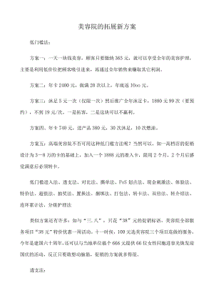美业美容院拓展新方案.docx