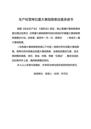 重大事故隐患排查承诺书.docx