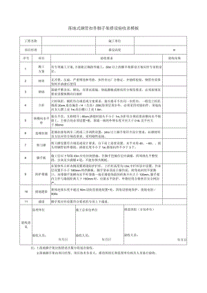 落地式钢管扣件脚手架搭设验收表模板.docx