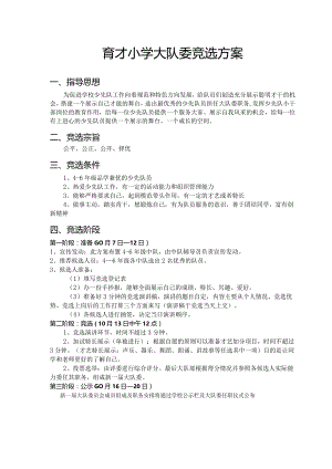 育才小学大队委竞选方案.docx