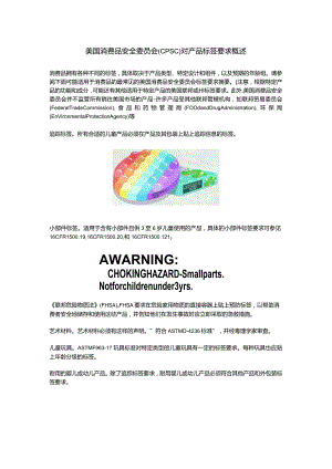 美国消费品安全委员会（CPSC）对产品标签要求概述.docx