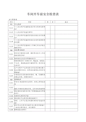 车间开车前安全检查表.docx