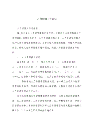 人力资源工作总结.docx