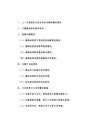 2024年专题组织生活会班子“新六个方面” 对照检查材料（主题教育、执行组织决定、严格组织生活、等）范文.docx