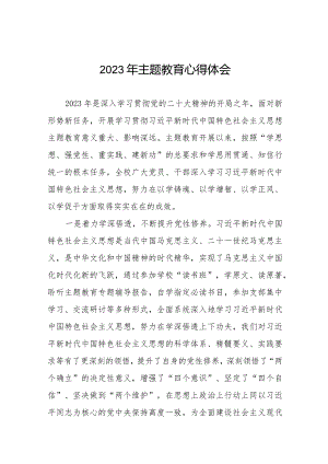 教学主任学习贯彻2023年主题教育心得体会八篇.docx