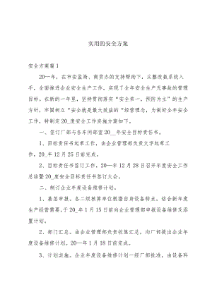 实用的安全方案.docx