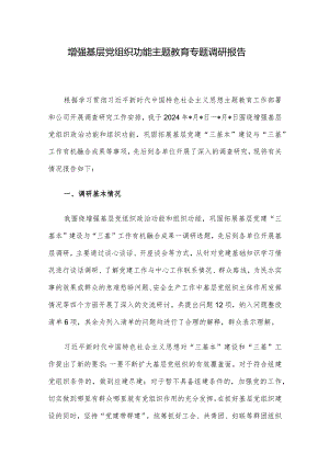增强基层党组织功能主题教育专题调研报告.docx