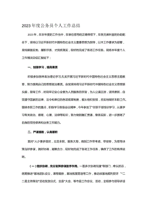 2023年度公务员个人工作总结.docx