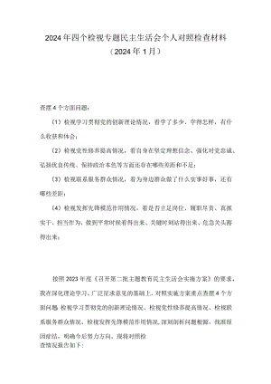 检视联系服务群众情况方面存在的问题(合集）.docx