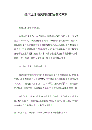 整改工作落实情况报告例文六篇.docx