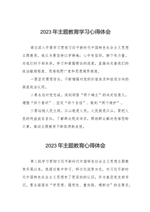 村干部学习贯彻2023年主题教育学习心得体会八篇.docx