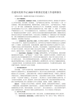 住建局党组书记2023年抓基层党建工作述职报告.docx