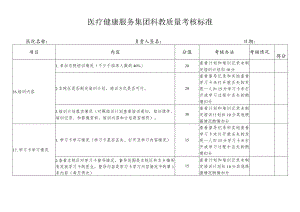医疗健康服务集团科教质量考核标准.docx