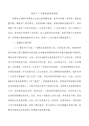 税务六个方面检查检视剖析.docx