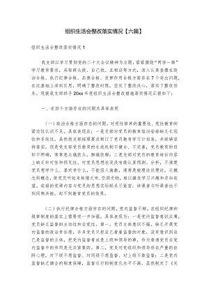 组织生活会整改落实情况【六篇】_1.docx