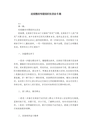 巡视整改专题组织生活会6篇.docx