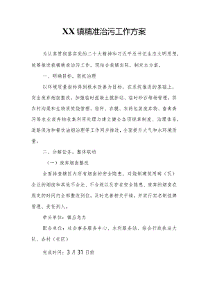 XX镇精准治污工作方案.docx