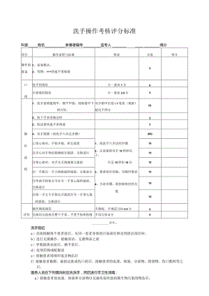 洗手操作考核评分标准.docx