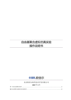 自由基聚合虚拟仿真实验操作说明书欧倍尔.docx