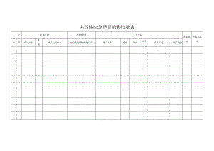 突发性应急药品销售记录表.docx