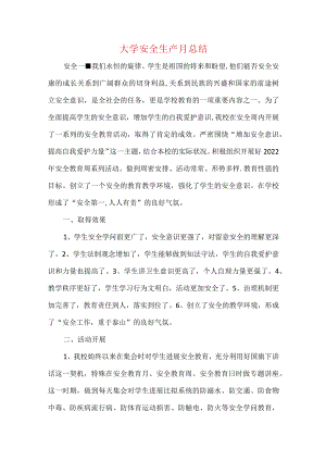 大学安全生产月总结.docx