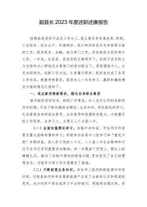 副县长2023年度述职述廉报告.docx