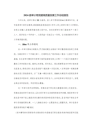 2024县审计局党建高质量发展工作总结报告.docx