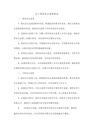 各个级别安全监管职责.docx