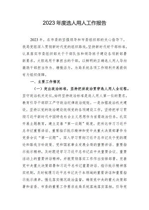 2023年度选人用人工作报告.docx