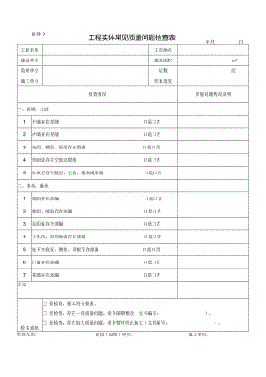 工程实体常见质量问题检查表.docx