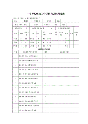 中小学校体育工作评估自评结果报表.docx