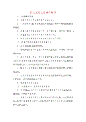 调火工段主要操作规程.docx