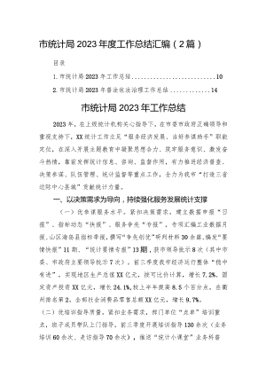 市统计局2023年度工作总结汇编（2篇）.docx