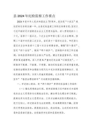 县2024年纪检监察工作要点.docx