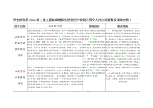 2023-2024年度个人四个检视发挥先锋模范作用等4个方面查摆存在问题整改清单台账3篇.docx
