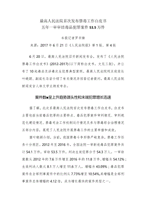 最高人民法院首次发布禁毒工作白皮书.docx