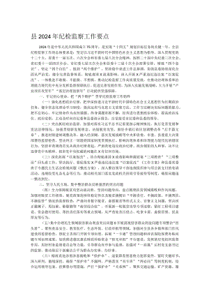 县2024年纪检监察工作要点.docx