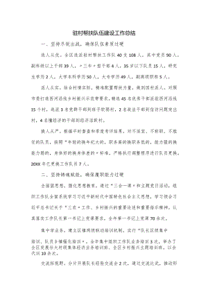 驻村帮扶队伍建设工作总结.docx